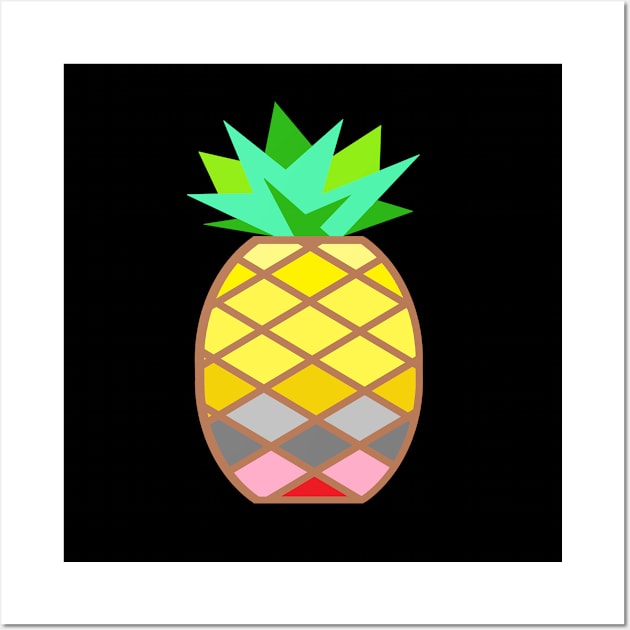 nighttime fruit pineapple Wall Art by prettyguardianstudio